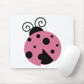 Pink Ladybug Mousepad (Mit Mouse)