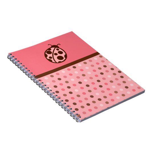 Pink Ladybug Notebook Notizblock (Rechte Seite)
