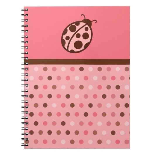 Pink Ladybug Notebook Notizblock (Vorderseite)
