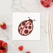 Pink Ladybug Party Napkins Serviette (Beispiel)