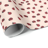 Pink Ladybug Pattern Geschenk Geschenkpapier (Rolleneckpunkt)