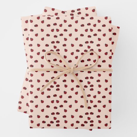 Pink Ladybug Pattern Geschenk Geschenkpapier Set (Beispiel)