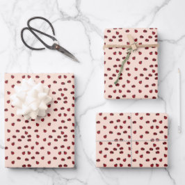 Pink Ladybug Pattern Geschenk Geschenkpapier Set