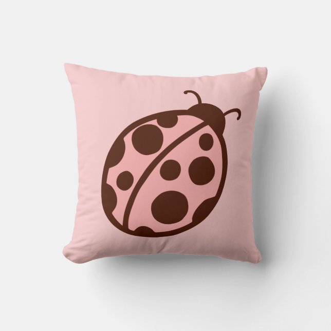 Pink Ladybug Pillow Kissen (Vorderseite)