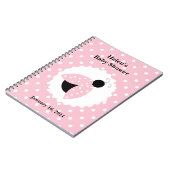 Pink Ladybug & Polka Dots Babydusche Notizblock (Linke Seite)