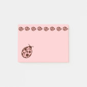Pink Ladybug Post It Notes Gift Post-it Klebezettel (Vorderseite)