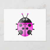 Pink Ladybug Postkarte (Vorderseite)