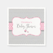 Pink Ladybug Serviette (Vorderseite)