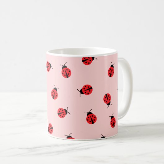 Pink Ladybug Tasse (VorderseiteRechts)