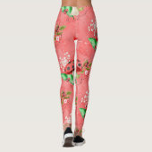 Pink Ladybug und Pilzmuster Leggings (Rückseite)