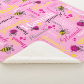 Pink Ladybugs bies herzen Girls individuelle Name Sherpadecke (3/4)