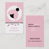 Pink Ladybugs Giro Play Date Card Telefonnummerkarte (Vorne/Hinten)