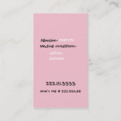 Pink Ladybugs Giro Play Date Card Telefonnummerkarte (Rückseite)