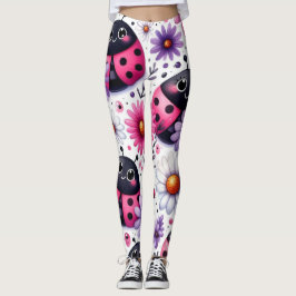 Pink Ladybugs Leggings