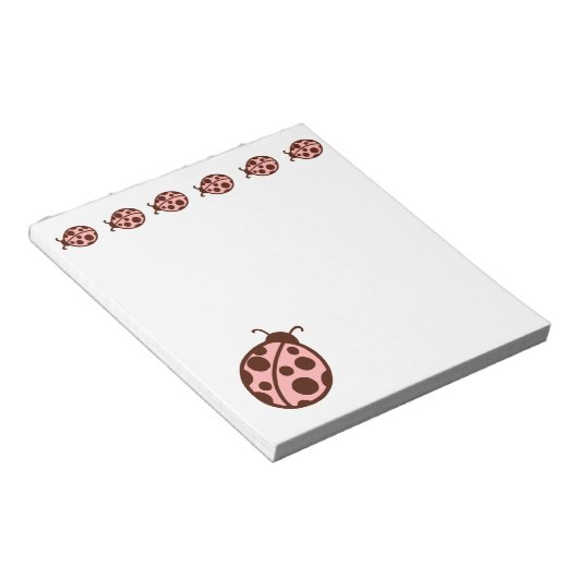 PInk Ladybugs Notepad Notizblock (angewinkelt)