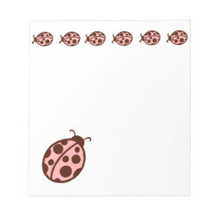 PInk Ladybugs Notepad Notizblock