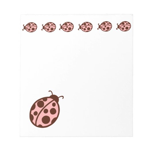 PInk Ladybugs Notepad Notizblock (Vorderseite)