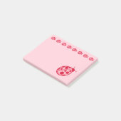 Pink Ladybugs Post It Notes Post-it Klebezettel (angewinkelt)