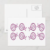 Pink Ladybugs Postkarte (Vorne/Hinten)