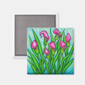 Pink Ladys - Calla Lily Floral Magnet (Vorderseite/Rückseite)