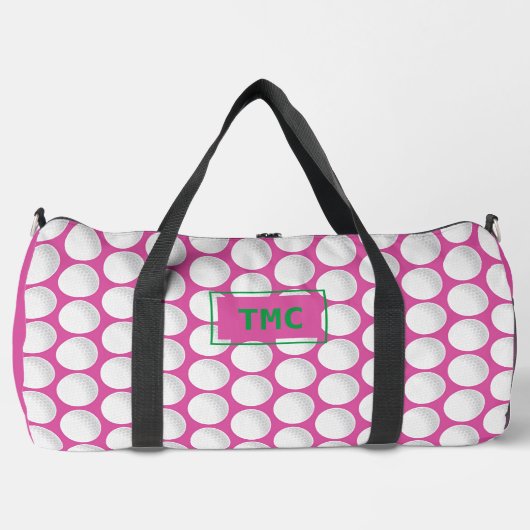 Pink Ladys Golf INITIALS Grüner Spaß Duffle Bag (Vorderseite)