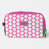 Pink Ladys Golf INITIALS Grüner Spaß Waschbeutel (Vorderseite)