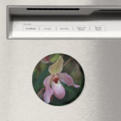 Pink Lady's Slipper Orchid Magnet (In Situ (Geschirrspüler))