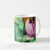 Pink Ladyslipper Flowers Personalized Kaffeetasse (VorderseiteRechts)