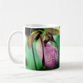 Pink Ladyslipper Flowers Personalized Kaffeetasse (Links)