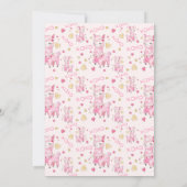 Pink-Lama-Brautparty Einladung (Rückseite)