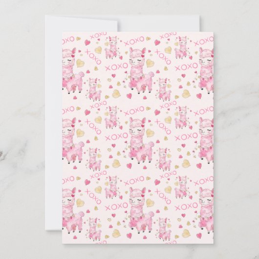 Pink-Lama-Brautparty Einladung (Rückseite)