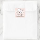 Pink Lamb Babydusche Aufkleber (Tasche)
