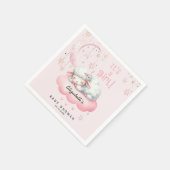 Pink Lamb Girl Babydusche Serviette (Ecke)