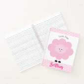 Pink Lamb Liebe Ewe Individuelle Name Script Niedl Notizblock (Innenseite)