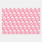 Pink Lamm Wrapping Paper Set Geschenkpapier Set (Vorderseite)
