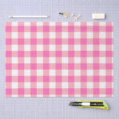 Pink Large Gingham Karierte Karos Seidenpapier (Handwerk)