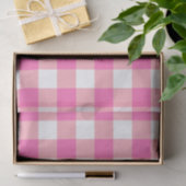 Pink Large Gingham Karierte Karos Seidenpapier (Geschenk)