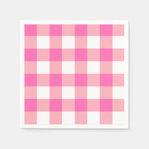 Pink Large Gingham Karierte Karos Serviette