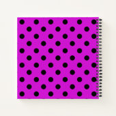 Pink Large Polka Dots Sketch Notizblock (Rückseite)