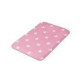 Pink Large Stars Bath Mat Badematte (Schrägansicht)
