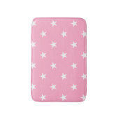 Pink Large Stars Bath Mat Badematte (Vorderseite Vertikal)