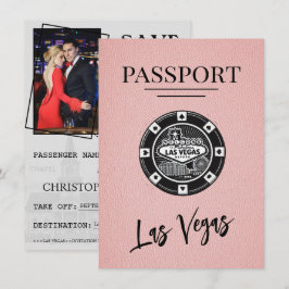 Pink Las Vegas Passport Save the Date