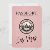 Pink Las Vegas Passport Wedding Einladung (Rückseite)