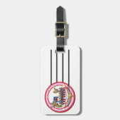 Pink Las Vegas Poker Chip Gepäckanhänger (Vorderseite vertikal)