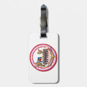 Pink Las Vegas Poker Chip Gepäckanhänger (Rückseite vertikal)