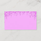 Pink Lashes Glitterie Visitenkarte (Rückseite)