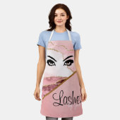 Pink Lashes nach Schürze - Anpassbar (Getragen)