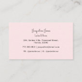 Pink Lashes Schönheitssalon Einfache Visitenkarte (Rückseite)