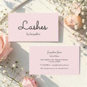 Pink Lashes Schönheitssalon einfache Visitenkarte