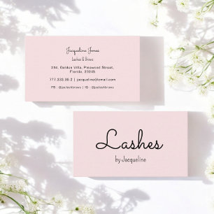 Pink Lashes Schönheitssalon Einfache Visitenkarte